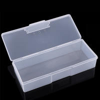 Caja De Almacenamiento Para Uñas Rectangular Y Transparente De Plástico Con Espátula Lápiz Y Archivo De Pulido Para Arte De Uñas - details 5
