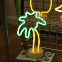Luz De Neón De Palmera USB/pilas, Regalo De Cumpleaños Para Familia, Decoración De Verano Para Fiesta, Boda Y Bar/restaurantes - details 0