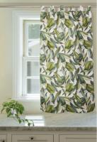 Cortina de cocina con diseño estampadea de planta hojas perennes .90x145cm y 140x150cm.1 panel. - details 0