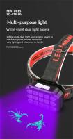 Linterna Frontal LED Dual UV Y Luz Blanca Para Pesca Y Camping 10 LEDs UV Y 5 LEDs P40 Resistente Al Agua Para Cazar Escorpiones - details 4