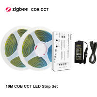 Kit Completo De Tira LED SMD 12V 5m 10m Mini Zigbee 3.0 COB CCT Doble Luz Blanca Dimmable Para Alexa Google Assistant SmartThings Con Control Remoto Y APP - details 7