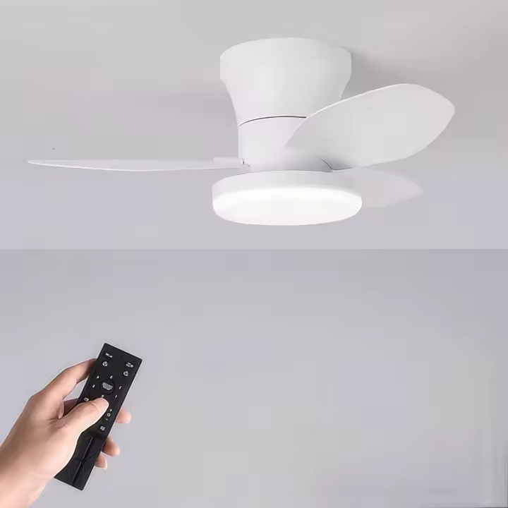 65cm/25,5 inch Silencioso Luz Ventilador,Pequeño Luz Ventilador Techo with Mando a Distancia,3 LED Light mode,6Velocidades - 1