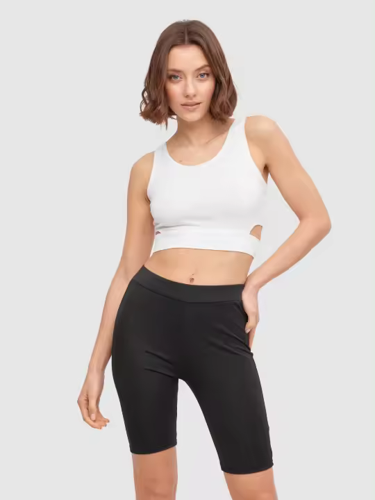 Legging ciclista básico de tiro alto con cintura elástica para comodidad y estilo INSIDE - 1