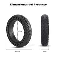 ANSENI Ruedas Macizas de 8.5Pulgadas para Patinete Electrico, Neumáticos de Reemplazo, Antipinchazo Compatible con Xiaomi Scooter M365/M365 Pro, Xiaomi 1S, Cecotec - details 0