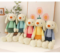 Muñeco De Peluche Conejo Con Orejas Largas Y Correa Juguetes De Peluche Para Niños Regalo De Cumpleaños Muñeco De Ropa - details 3