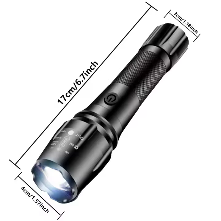 Linterna pequeña recargable de luz potente para el hogar, exterior, portátil, de emergencia, de rescate, linterna LED 18650 - 1