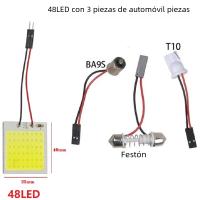Lámpara De Lectura LED Blanca T10 BA9S Bombilla LED Para Coche Interiores Panel Luz Festoon 12V 0.4W Varios Pack Disponibles - details 9