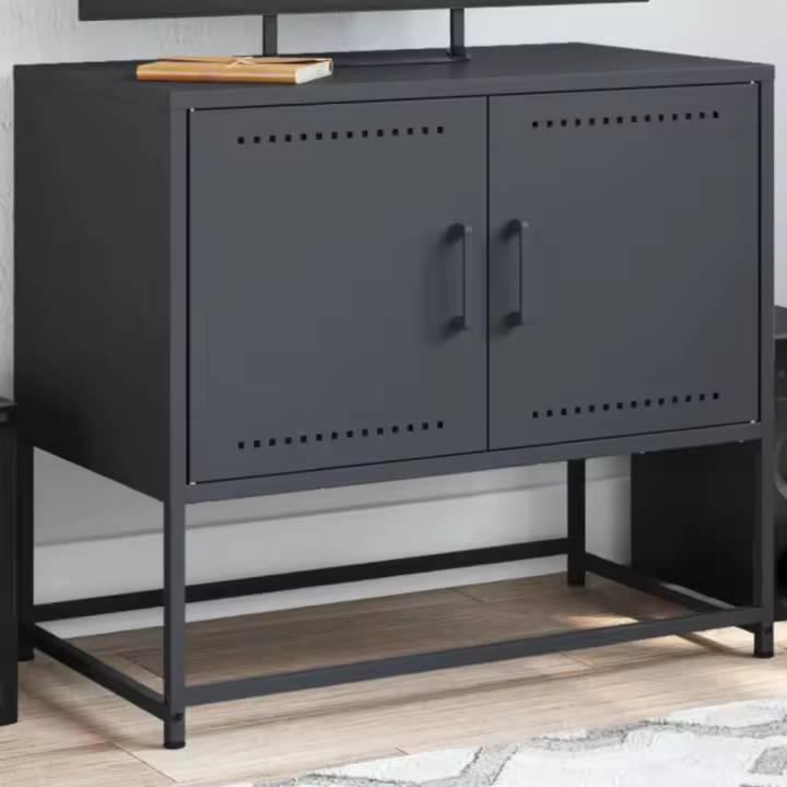 vidaXL Mueble para TV de acero gris antracita 68,5x39x60,5 cm - 1