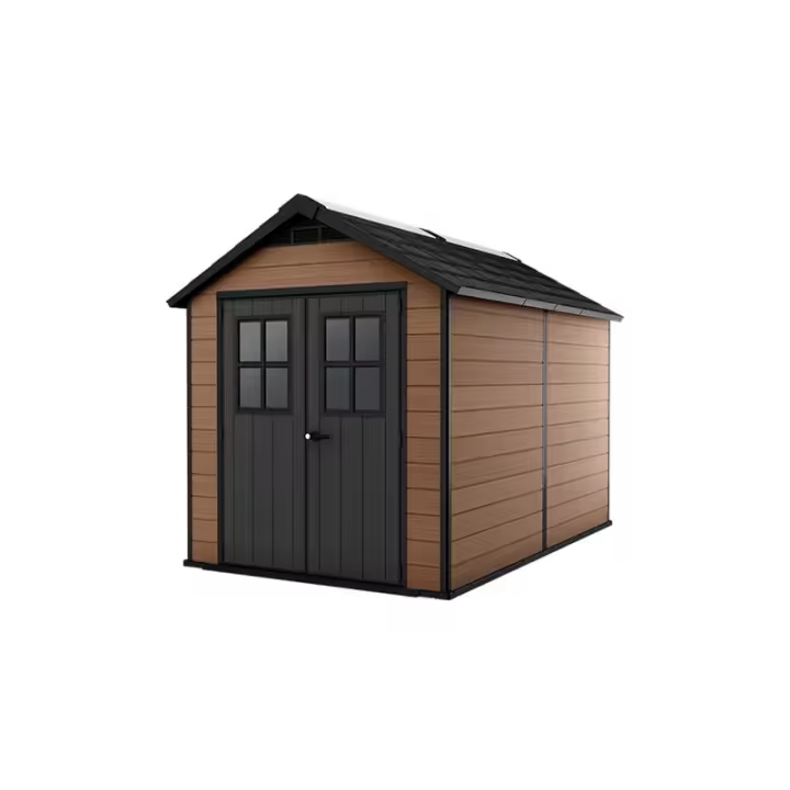 KETER 243411 Caseta de exterior Newton 7511 - 228x350x252 cm y 7,2m2 - Marrón madera - 1