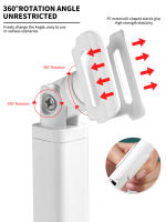 Mini Secador De Uñas Profesional Con Pantalla Y Luz UV LED Recargable Portátil Para Arte De Uñas Lámpara Upright Removible De ABS - details 3
