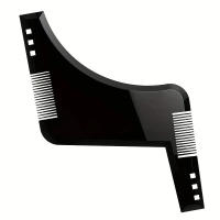 Peine Moustache Negra Para Hombres Peine Moldable Ajustable Con Corte De Barba Accesorios Antidesatornillador Ruler Trimmer De Plástico - details 5