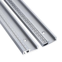 Track T De Aluminio Con Escala Para Carpintería Doble Corte Universal Con Agujeros De Montaje Prebostezados Ruta De Ranura T - details 0