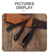 Cuchilla De Afeitar Para Hombres Barbería Herramienta De Peluquero Acero Inoxidable Plegable Con Hojas Interchangeables Barba Y Cara - details 8