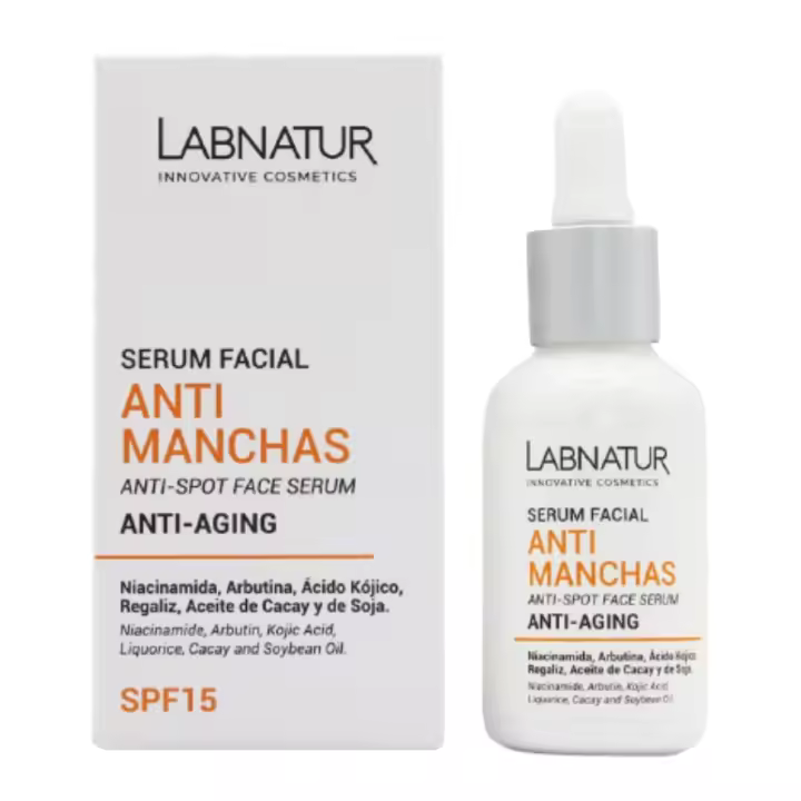 Serum Antimanchas 30ml Labnatur. Con Niacidamida, Despigmentante. Hidratante Blanqueador Facial. Elimina y reduce manchas de la piel y cara. Efecto Antiedad y Antiarrugas. - 1