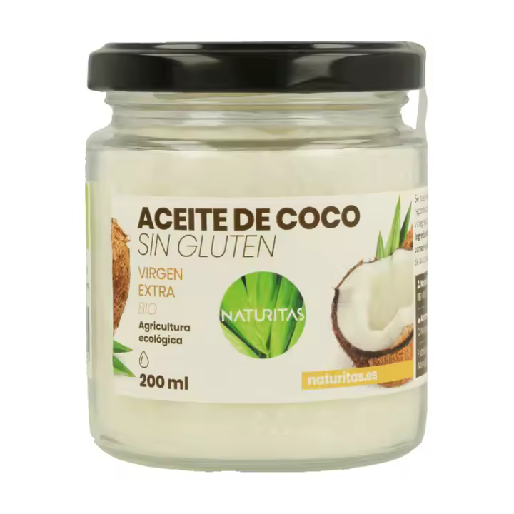 Aceite de Coco Sin Gluten Bio 200 ml NATURITAS  Sin Gluten  Ideal para todo tipo de uso - 1