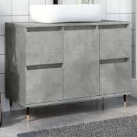 vidaXL Mueble de baño madera de ingeniería gris hormigón 80x33x60 cm - details 0