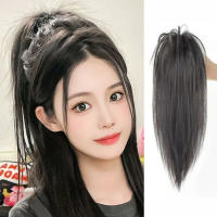 Extensiones De Cabello Sintético Corto Rizado Clip Para Moño Media Cabeza WIGSIN Para Mujeres Y Niñas Dulces Y Modernas - details 2