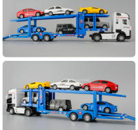 Modelo De Coche De Transporte De Ingeniería a Escala 1/32 Con Doble Capa Juguete De Aleación De Metal Para Niños Con Función De Retroceso Y Sonido Luz Regalo Para Niños - details 8