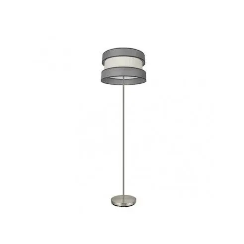 Lámpara de Pie FABRILAMP Pie de Salón Home 1xe27 Niquel/Gris-Beige 160x40x40 Cm - 1