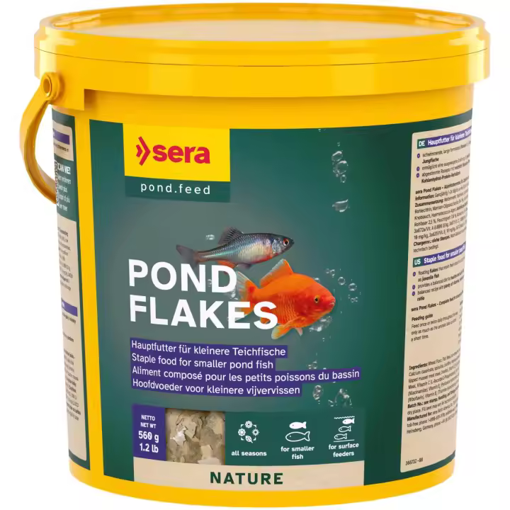 Sera Pond Flakes - Alimento Principal para Peces Pequeños de Estanque - 1