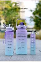 Botella Deportiva De Agua Con Marca De Tiempo Reutilizable Y Portátil Para Adultos Material De Plástico PP Para Gimnasio Y Viajes - details 9