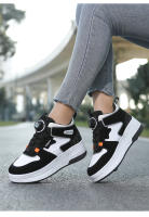 Zapatos De Patinaje Para Niños 2024 Nuevos Primavera Otoño Doble Rueda Deportivos Respirables Talla True Fit Material Superior Cuero - details 26