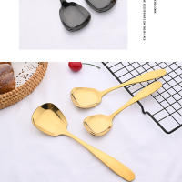 Juego De 3 Piezas De Cuchara De Acero Inoxidable Para Servicio En La Mesa Grande Espadilla De Arroz Mano Larga Gadget De Cocina Para El Hogar - details 9
