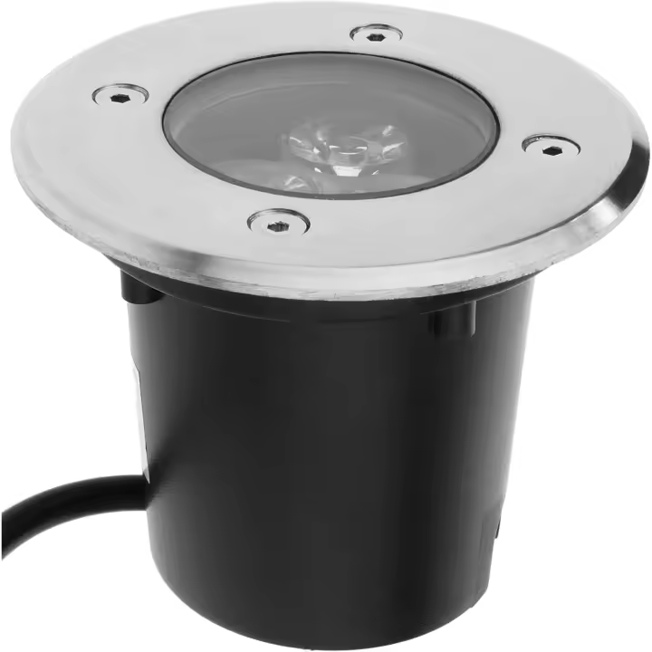 Foco LED de suelo de 3W 80mm. Luz de color azul - BeMatik - 1
