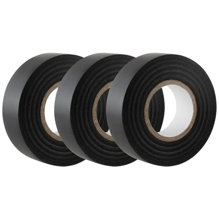 Tesa Tape - Cinta Aislante Negra de Alta Calidad- Pack de 3 rollos - 1