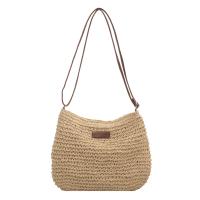 Bolso de mano de paja de gran capacidad para mujer, bolso de hombro tejido hueco, informal, de viaje, de mimbre, para playa y verano - details 1