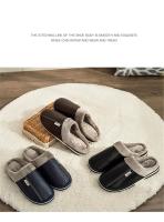 Zapatillas De Casa Para Hombre Y Mujer PU Cuero Suela EVA Talla Grande Cómodas Y Cálidas Zapatos Casuales Para Interno - details 1