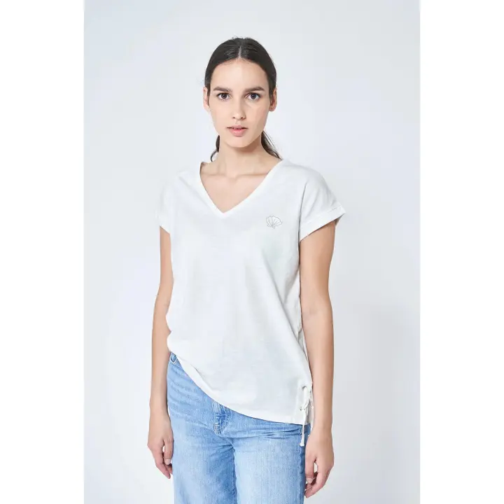 Camiseta manga corta cuello pico-Batela-A2327-cu  ALMACEN VERANO - 1
