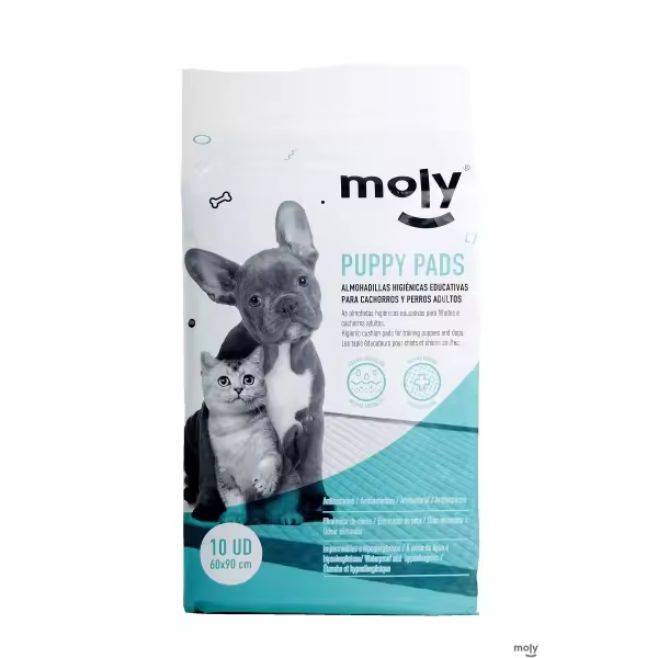Empapadores de Perros MOLY, 60X90 CM 120 unidades Absorben Líquidos y Olores | Superficie Suave y Secado Rápido | Garantía de Calidad - 1