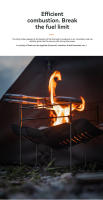 Plataforma De Combustión Plegable CAMPINGMOON Para Acampar Y Barbacoa En Exteriores Plataforma De Carbonización Portátil De Acero Inoxidable Sin Ignición Incluida - details 4