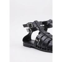 Krack Harmony SAIMAA Sandalias Planas Mujer Negro - details 2