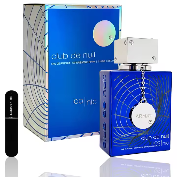 Perfume Armaf Club De Nuit Blue Iconic Eau de Parfum 105ml (ORIGINAL)+REGALO Atomizador 5ML DRIKANBEST recargable - 1