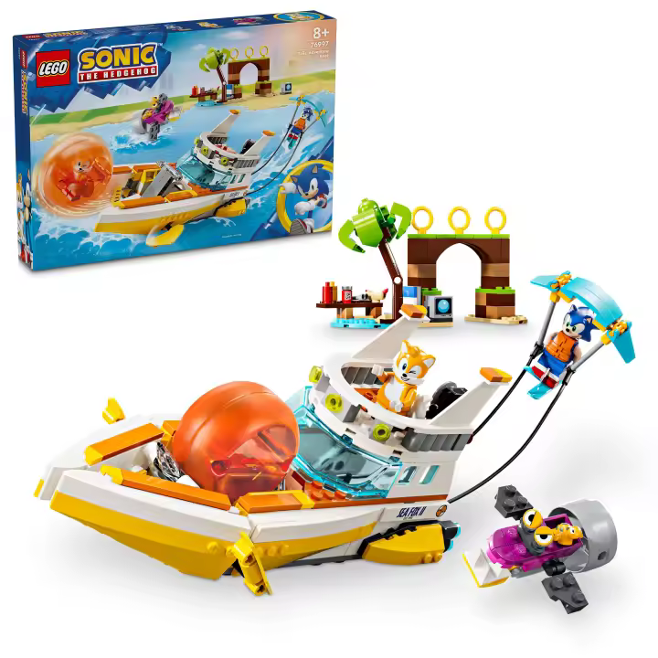LEGO 76997 Sonic the Hedgehog Barco de Aventuras de Tails Juguete interactivo con personajes - 1