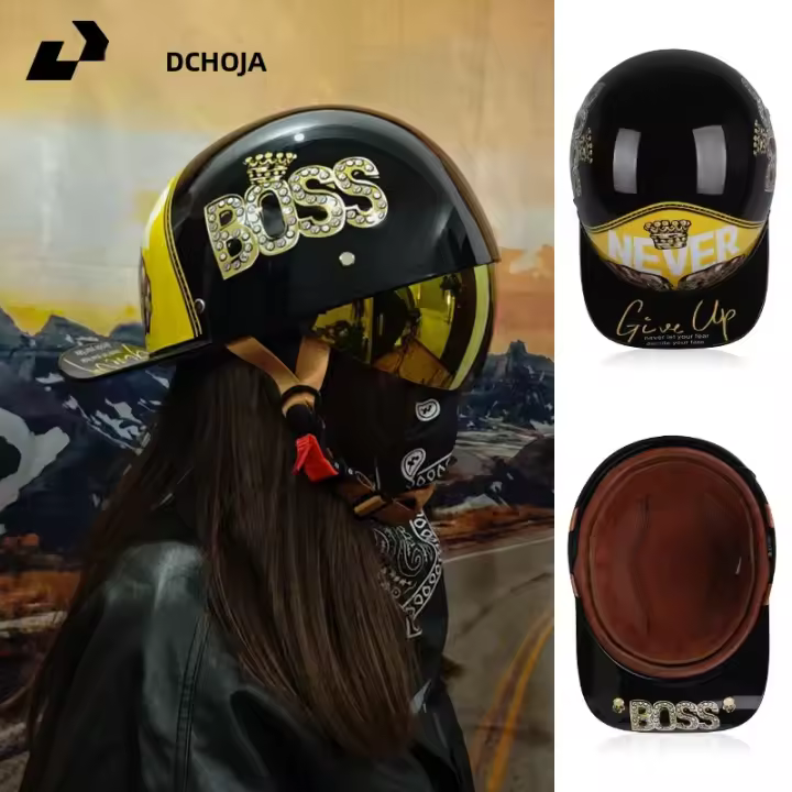 Gorro De Béisbol Abierto Para Hombres Y Mujeres Con Mochila De Motocicleta Vintage Cubierta Cuadrada Ideal Para Conducir En Verano - 1