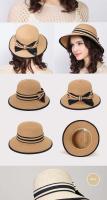 Gorro De Paja Para Mujer Muchique Boater Sombrero De Verano Con Alas Anchas Para Playa Protección Solar Gorro De Viaje Casual Con Lazo - details 13