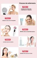 Masajeador Facial De 5 En 1 EMS Microcurrent Rejuvenecimiento De Piel Tensión Elevación LED Antiarrugas Dispositivo De Compresión Caliente Para Cuello Y Rostro - details 14