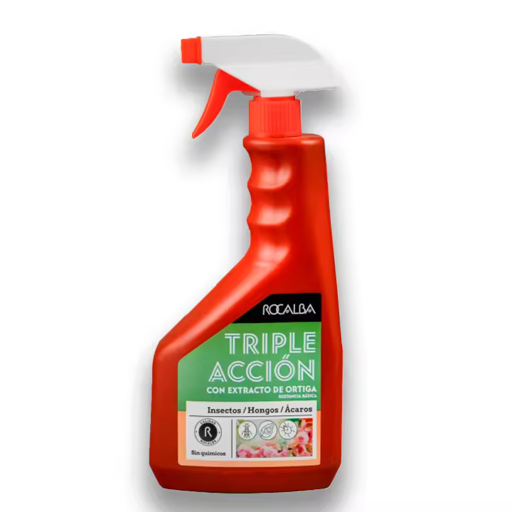 Pulverizador TRIPLE ACCIÓN contra Insectos, Hongos, Ácaros ECOLÓGICO | Listo para Usar 750ML Extracto de Ortiga MUY EFICAZ en Pulgón, Ácaros, Hongos, Oídio, Roya | Uso interior/exterior | Nexum Market - 1