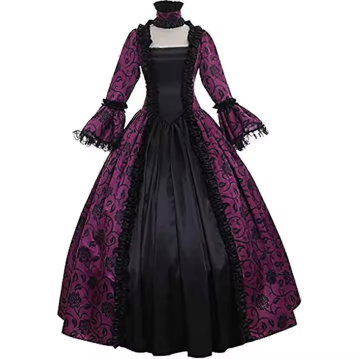 "Halloween Renaissance Dresses Women's Dress Plus Size Medieval Ball Gowns Disfraces de Halloween para las mujeres Victorian Dress" - 1