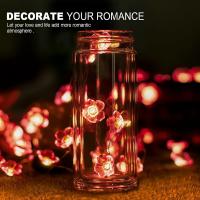 Luz De Flores De Cerezo En Rosa Con 10/20/30 LED Decoración Para Pared Y Dormitorio Luz Faeirita Operada Por Batería Para Sala De Estar Y Puertas - details 5