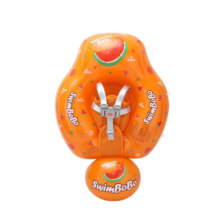 Círculo de Bebés, Círculo de Natación para niños, Círculo de axilas, Bolsa de asiento de fruta Naranja, Bola flotante desmontable - 1