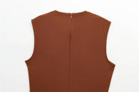 Vestido Largo Negro Para Mujer Estilo Casual Elegante Con Botones Y Manga Corta Para Primavera Verano 2025 Vestidos De Polyester A-Line - details 30