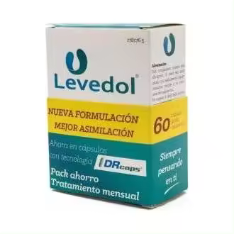 Levedol 60 Cápsulas - Suplemento para el Sistema Digestivo - 1