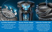 Philips Afeitadora S5000 | Cuchillas SteelPrecision; Nuevo Sensor de densidad de la barba; Cabezales con movimiento 360º; Uso en seco y húmedo; Recorta patillas integrado; Base de carga; USB-A; 60min. autonomia; Color Deep Black. (S5898/25) - details 2