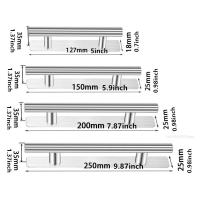 Manija De Gabinete De Acero Inoxidable 1 Pieza Adhesiva Sin Perforar Con Cinta Doble Fijación Negro Y Plateado Para Puertas Y Cajones Moderna - details 8