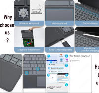 Teclado Con Trackpad Iluminado Para Microsoft Surface pro 8 9 10 X 13.0 Ruso Español Árabe Hebreo Coreano AZERT Portuguese - details 2