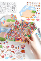 Puzzle 3D De Parque De Diversiones Cartoon DIY Paisaje Estático Para Niños Regalo De Cumpleaños Y Fiestas Adhesivo De Bolsillo Escena De Cabaña - details 3